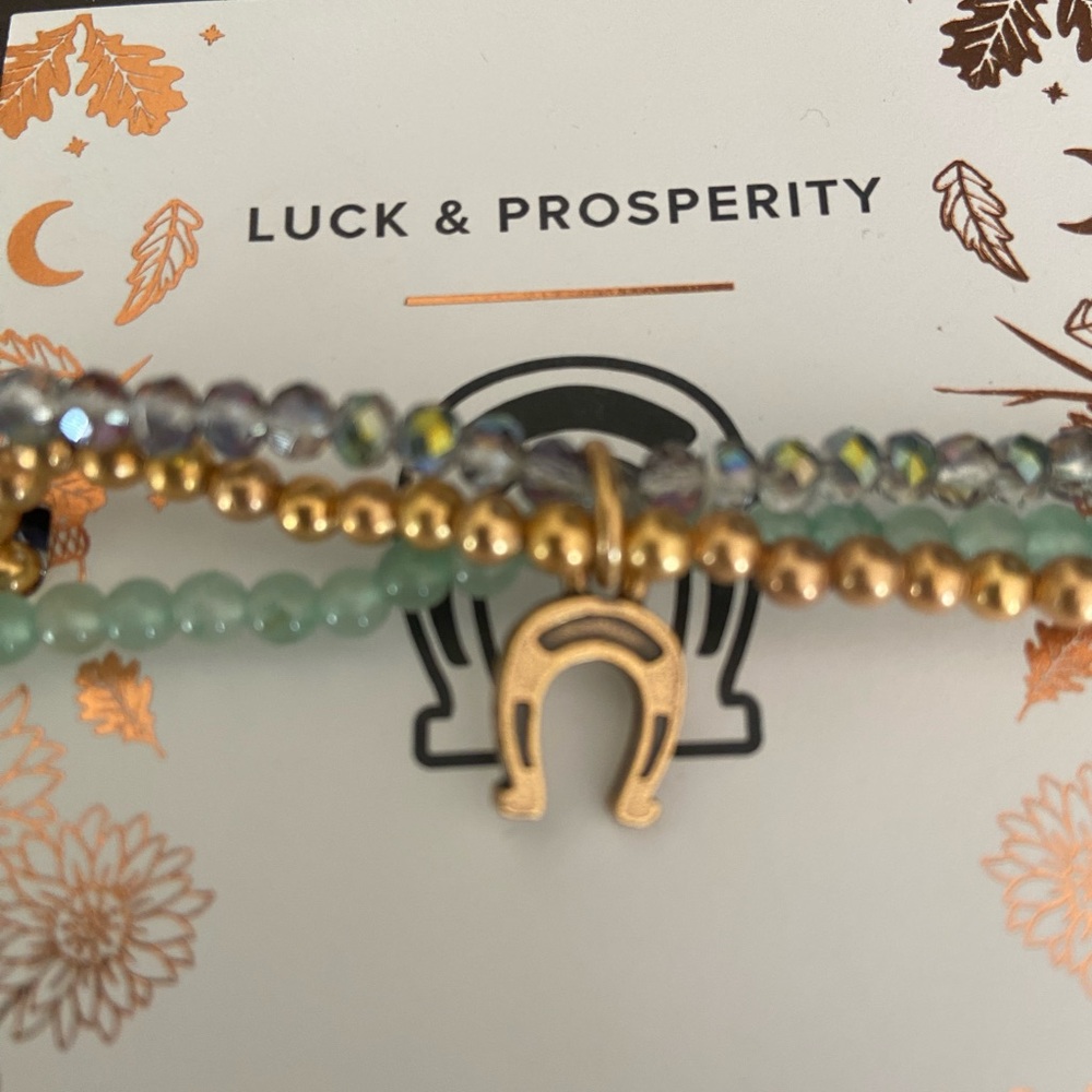 Alex and Ani Love CJ and Prosperity Beaded Bracelet Set - NWT